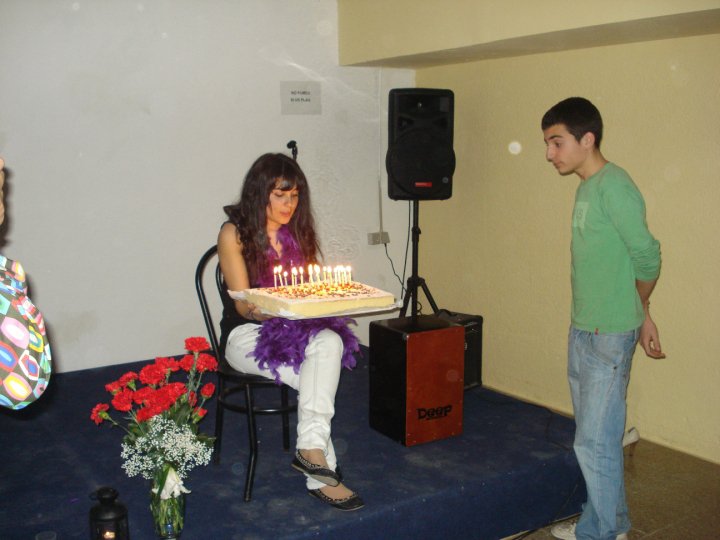 Maria celebra su cumple en Roma