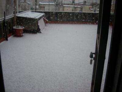 Nieva en Barcelona